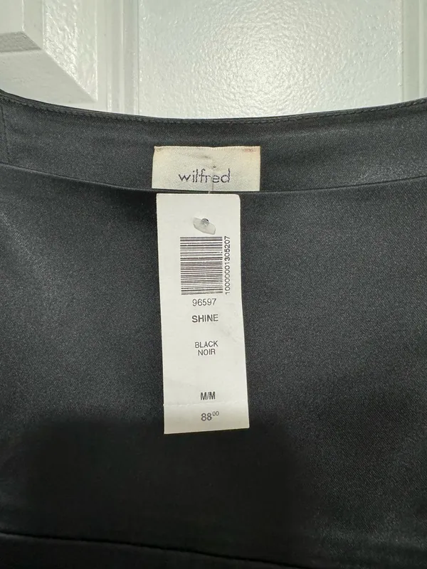 Aritzia Wilfred Corset Top Satin Black - Image 2