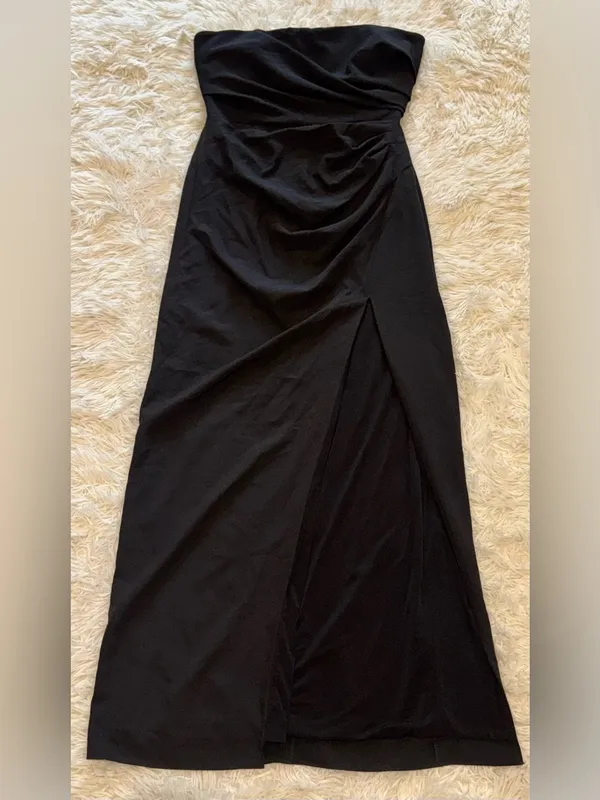NEW Dress The Population Jasmine Strapless Black Sheath Maxi Dress sz L - Image 4