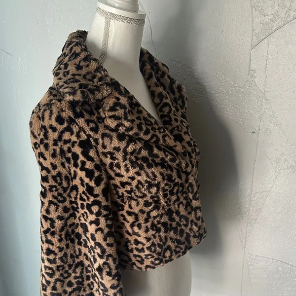 CAbi Brown Leopard Teddy Jacket - Image 5