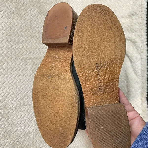 Lucky Brand Tilaree Womens Black Leather Suede Slip On Tall Boots Size 6.5‎ - Image 6