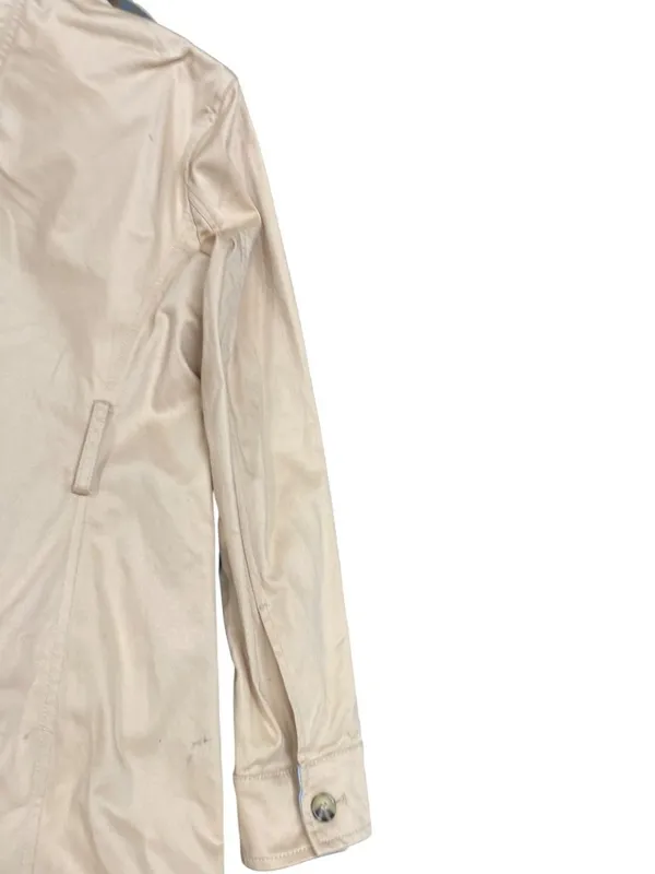 Anthropologie wms beige blue fall winter trench coat/jacket sz XS SKU 10-700 - Image 11