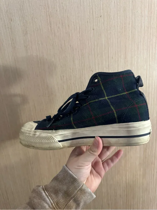 Adidas Nizza RF Platform Mid Plaid Platform Shoes H02707 Women's Size 8.5 - Image 3