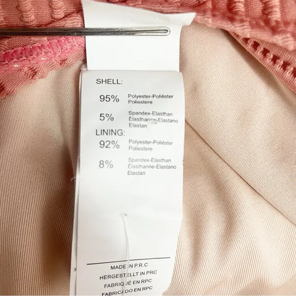 NWT Cupshe Textured Plunge One Piece Swimsuit Pink Size M Ribbed Bathing Suit - Image 12