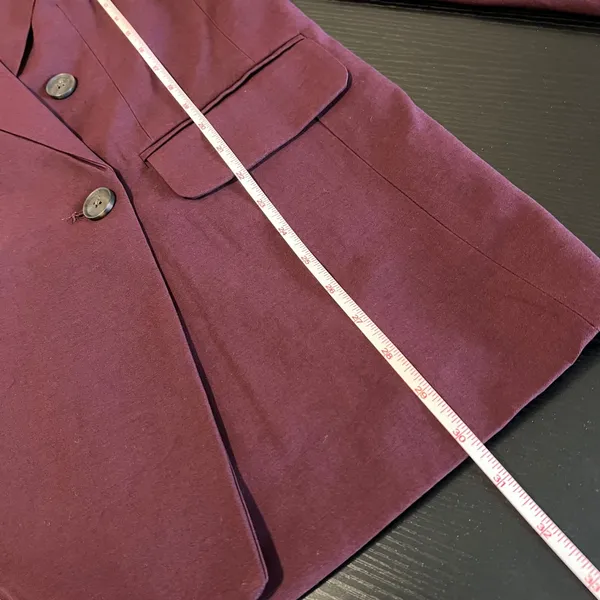 A New Day Women's Burgundy Double Breasted Blazer Jacket Small NWT - Image 9