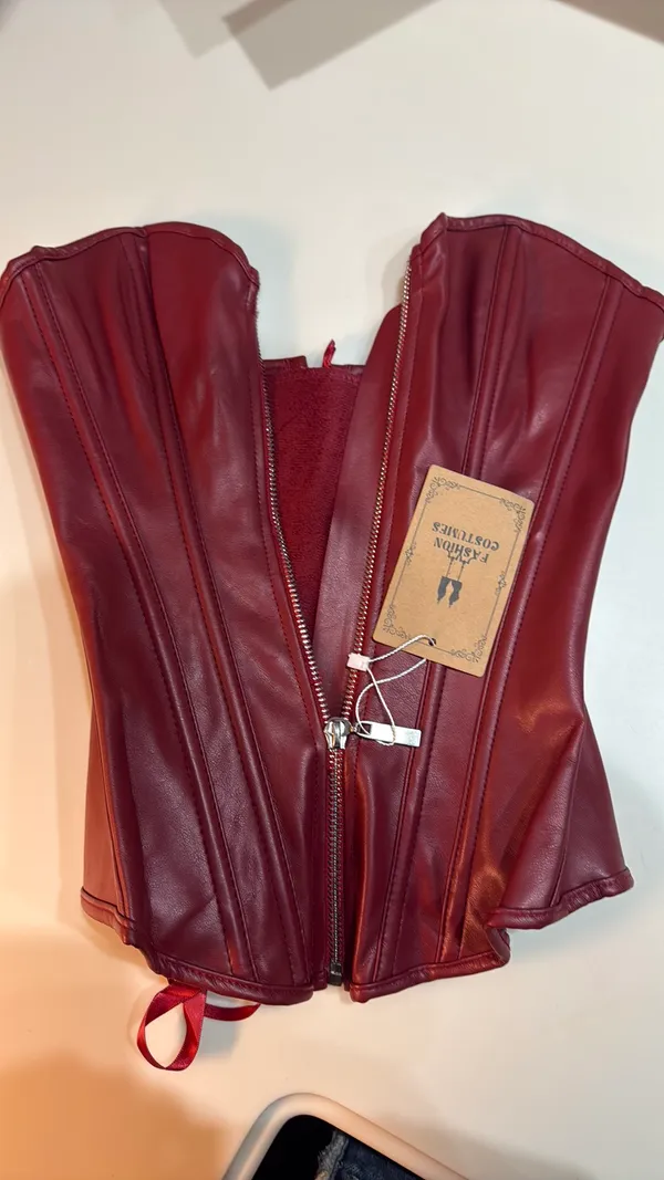 Corset Amazon Top Red Leather - Image 5