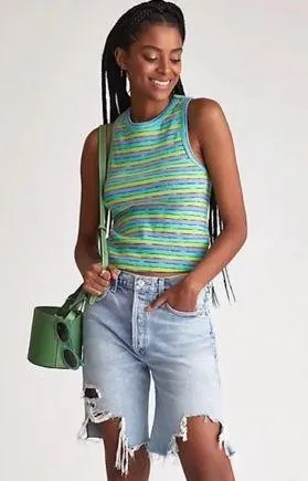 Anthropologie racer tank striped - Image 2