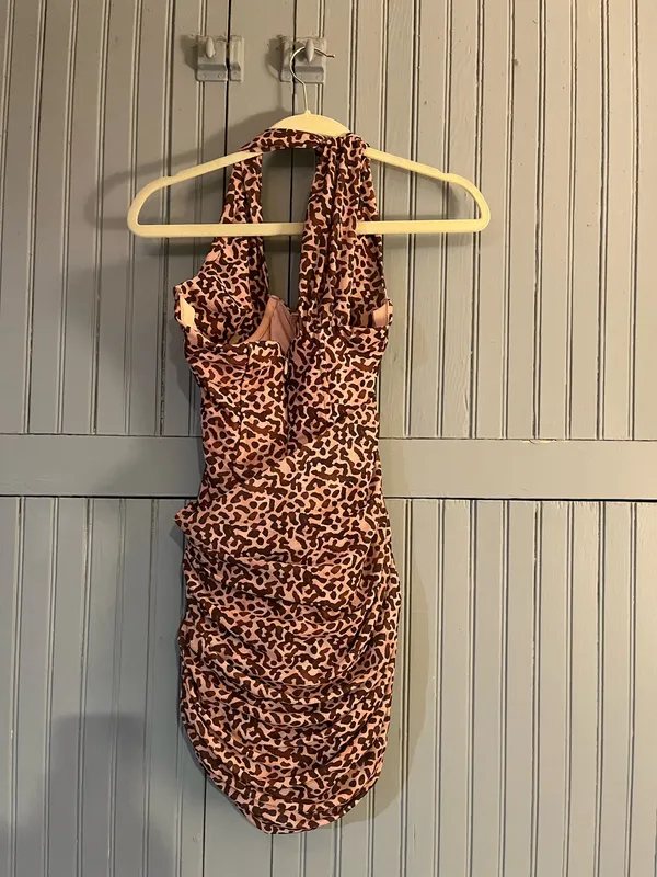 Clementine House of CB Dress Animal Print Cut-Out Mini - Image 3