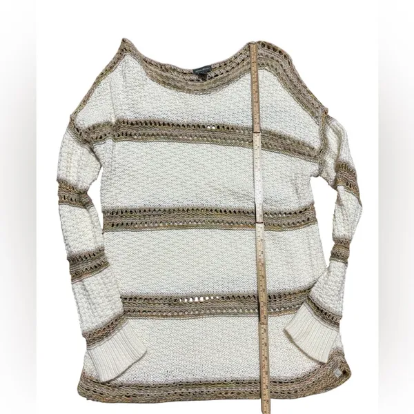 Eddie Bauer Open Chunky‎ Knit Sweater Boho Coastal Chic Pullover Sz L Oversized - Image 6