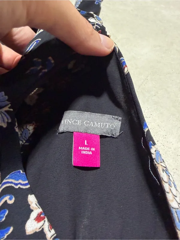 Vince Camuto NWT eondersll Floral Jumpsuit French blue floral large MSRP$99 - Image 9