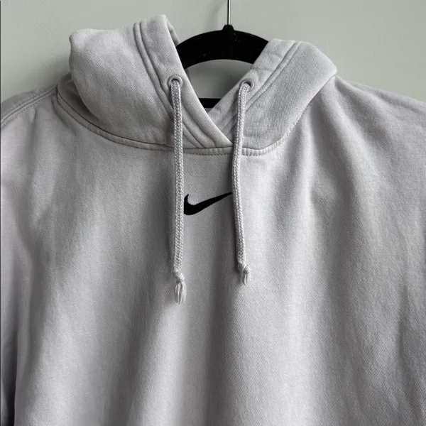 Nike Gray Hoodie Sweatshirt Size S - Image 2