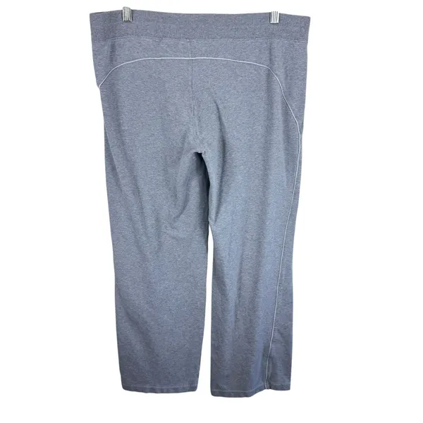 Nike Y2K Cotton Gray Straight Leg‎ Drawstring Lightweight Sweatpants Womens Sz L - Image 2