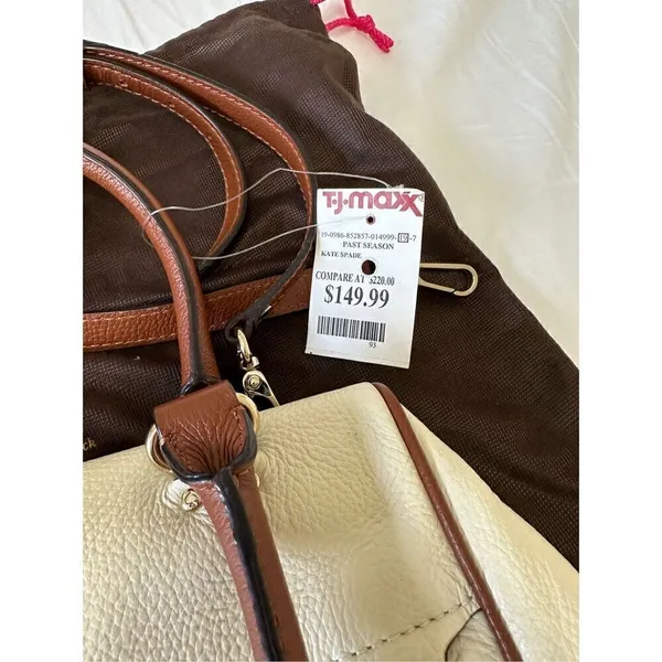 Kate Spade Grant Park Alida Shoulder Tote in bone/dkrst Taupe - Image 7