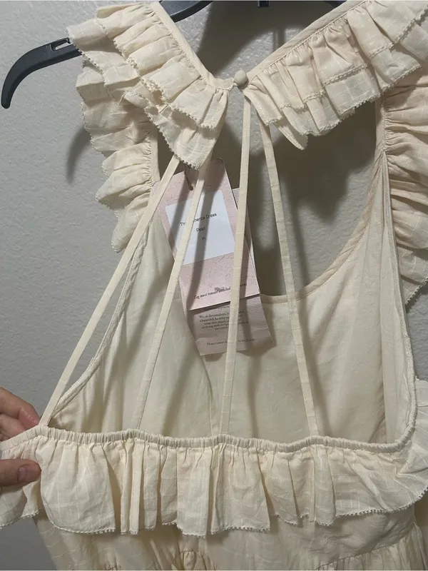 NWT Christy Dawn Clemence Pearl Dress Regenerative Organic Cotton Midi Medium - Image 10