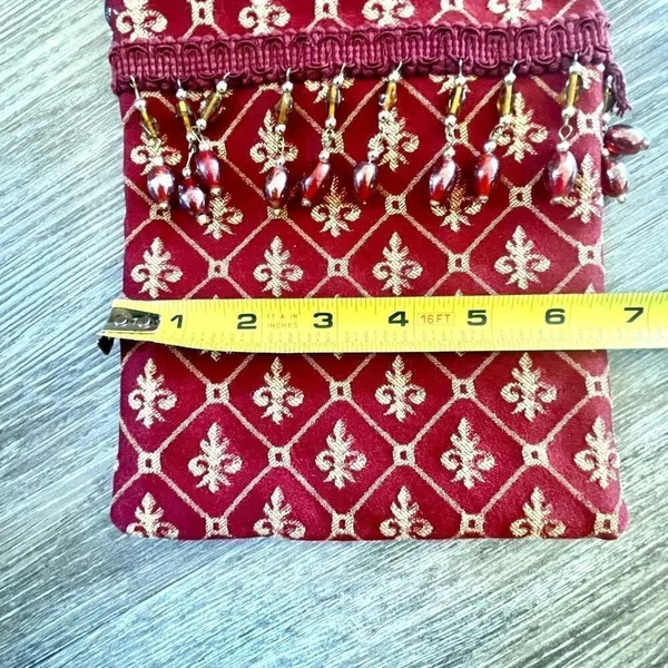 Red crossbody Bag with beads - Image 10
