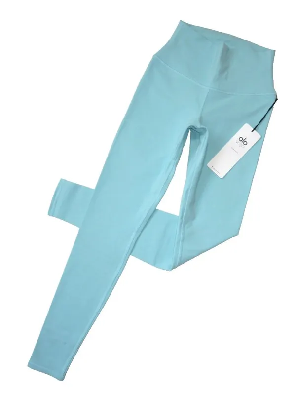 NWT Alo Yoga High-Waist Airbrush Legging in Blue Quartz Stretch Workout XS - Image 4