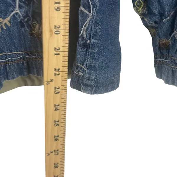 Jane‎ Ashley Vintage 90s Women's Size Large Embroidered Denim Shacket Button Up - Image 9