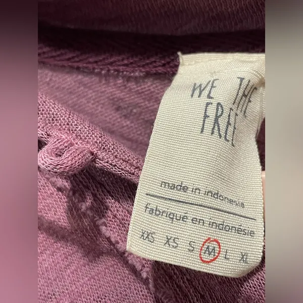 We The Free Free People Mulberry Linen Long Sleeve Size M - Image 6