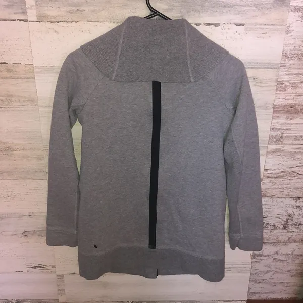 Lululemon Athletica yin to my yang cardi sweatshirt jacket gray and black small‍ - Image 8