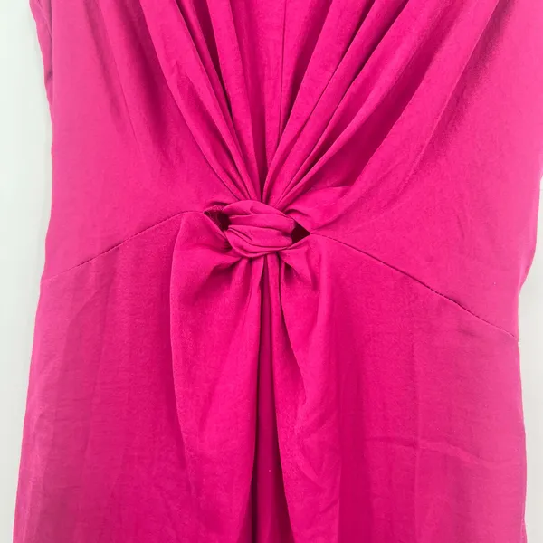 New Lulu’s See Me Stun Magenta Sleeveless Knotted Maxi Dress formal size small - Image 9