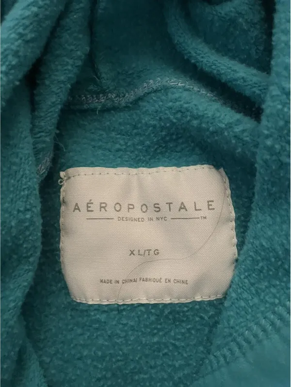 VTG Aeropostale Sweatsuit Set Womens Sz M Teal Spellout Y2K - Image 8