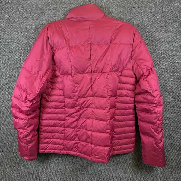 Talbots Quilted Down Filled Puffer Jacket M Mock‎ Neck Pocket Pink Packable - Image 2