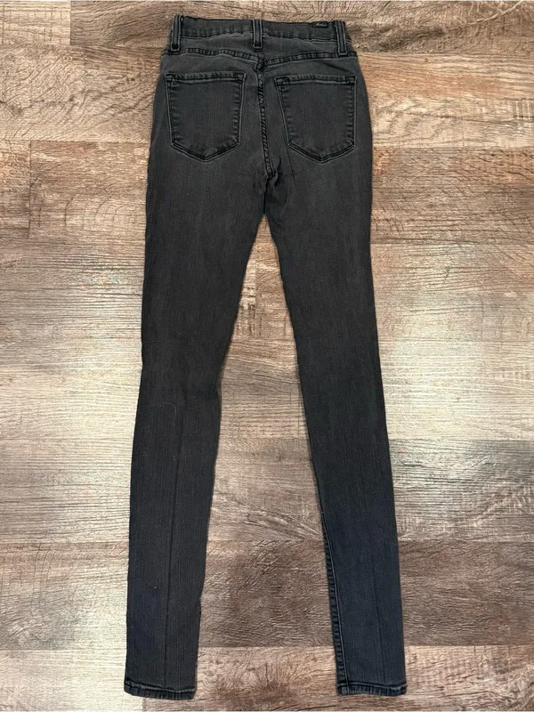 Kancan Women’s Black Gray Distressed Skinny Jeans 23 Waist 31 Inseam Punk Goth - Image 6