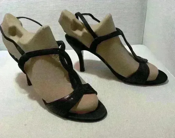 The Touch Of Nina Galinda 1 Black Luster Satin Women’s Heels Size 8.5 - Image 2
