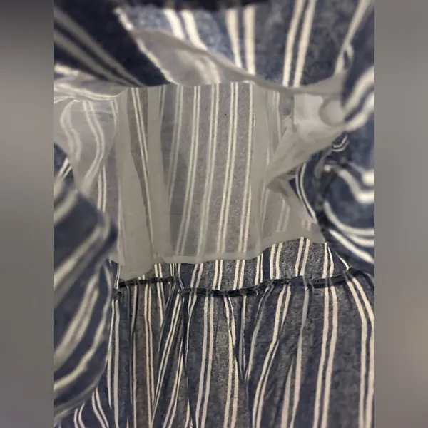 Emerson Fry Love Tomas Blue/White Striped Midi Dress size XS/S - Image 3