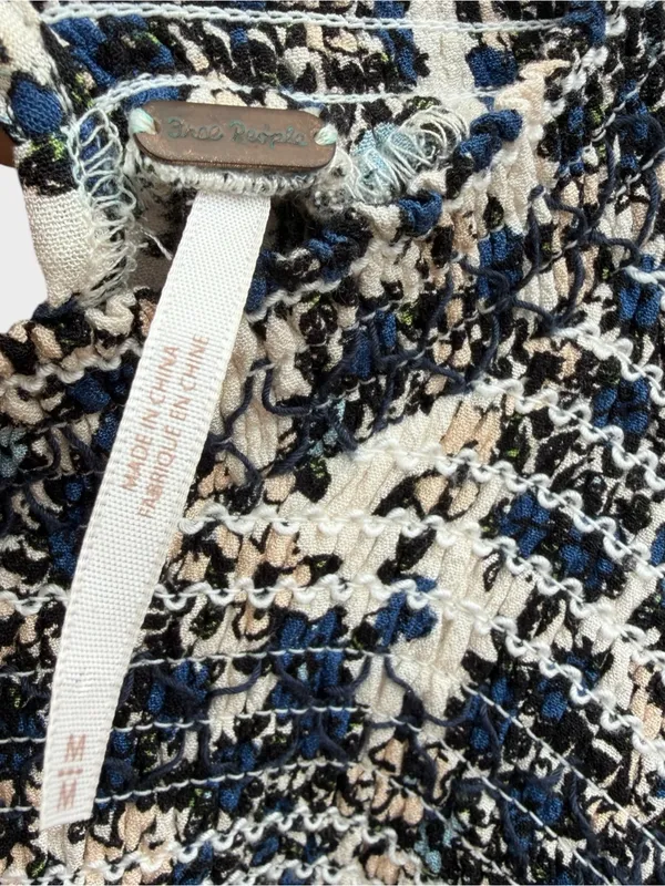 Free People Mock Neck Floral Smocked Yoke Tunic - Image 4