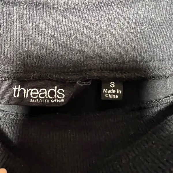 Threads‎ Saks Fifth Avenue Womens Black 100% Silk Jogger Pants Drawstring Small - Image 8
