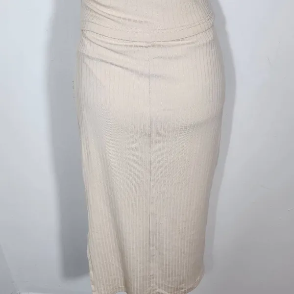 Pretty Garden Chic Cream Ribbed Knit Matching Set NWT Size Small - Image 6