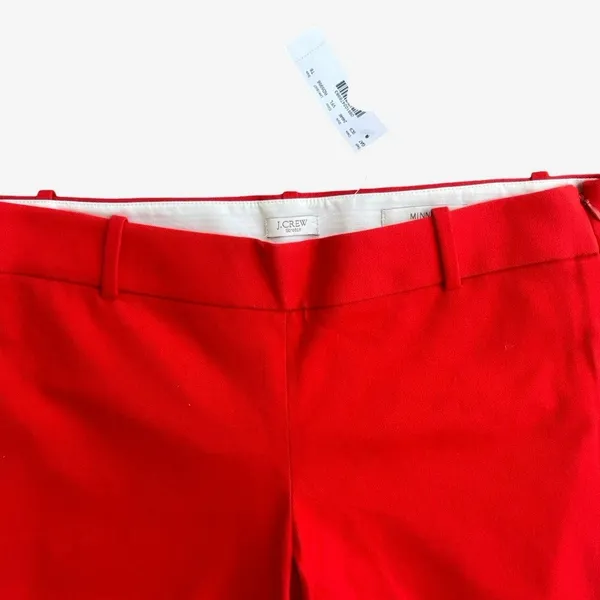 J.Crew Minnie Pants Women's 6 Tall Red Stretch Twill Preppy Work Quiet Luxury - Image 9