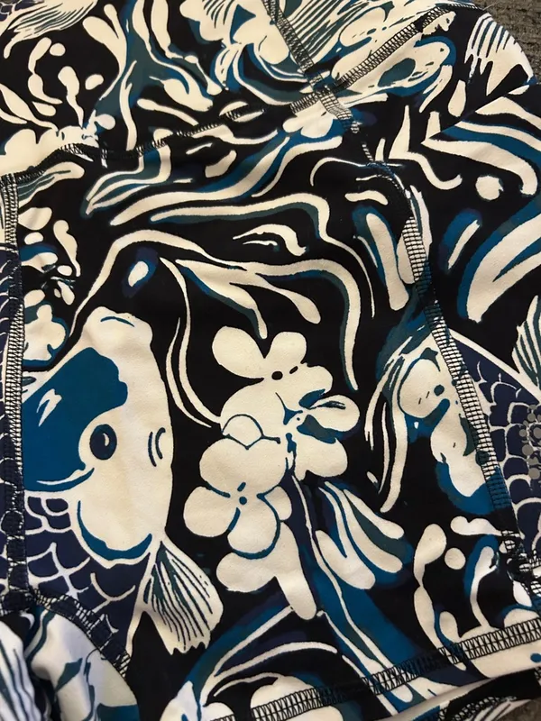 New Free People Movement Never Better Printed Shorts Fish floral large running - Image 5
