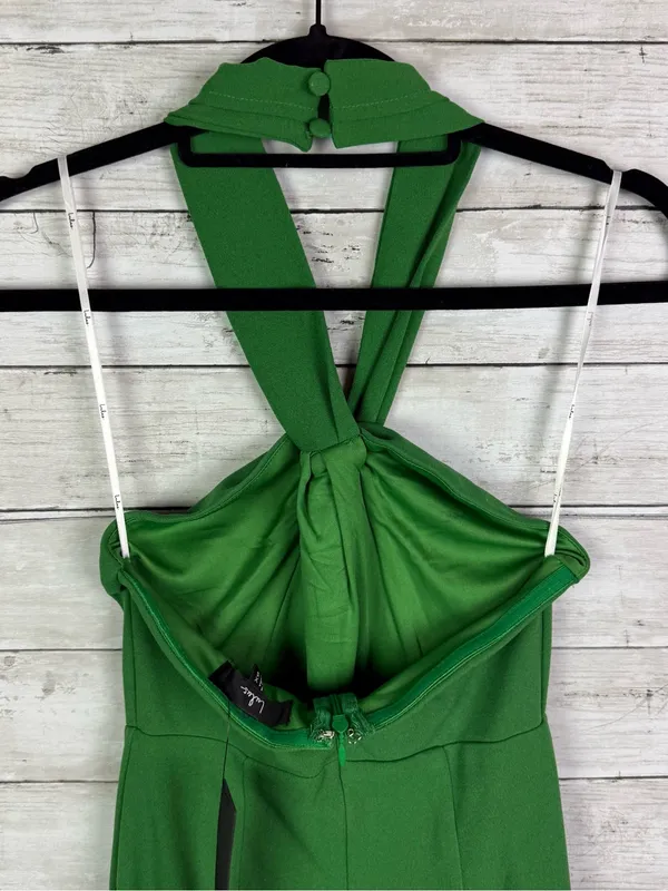 Lulus Mesmerizing Perfection Green Halter Neck Backless Maxi Dress Size XS - Image 5