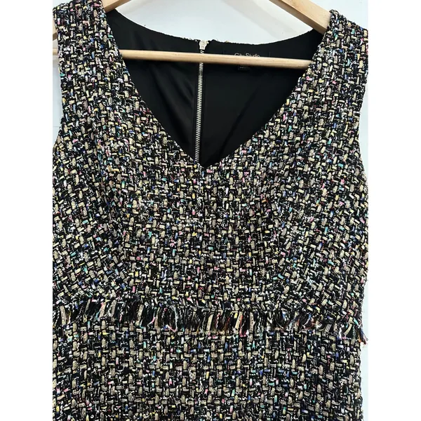 City‎ Studio Juniors Gray Tweed Pocket Sleeveless Mini Dress Size 3/4 Graduation - Image 4