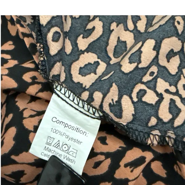 SHEIN Animal Print High Waist Leopard Midi Maxi Flowy Skirt Size Women's 6 - Image 5