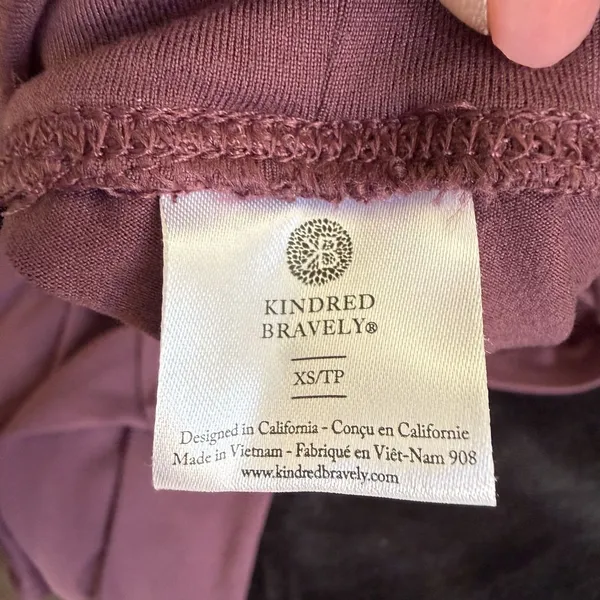 Kindred Bravely Women's Maternity XS Maternity L/S Top and Leggings Set Wine - Image 7