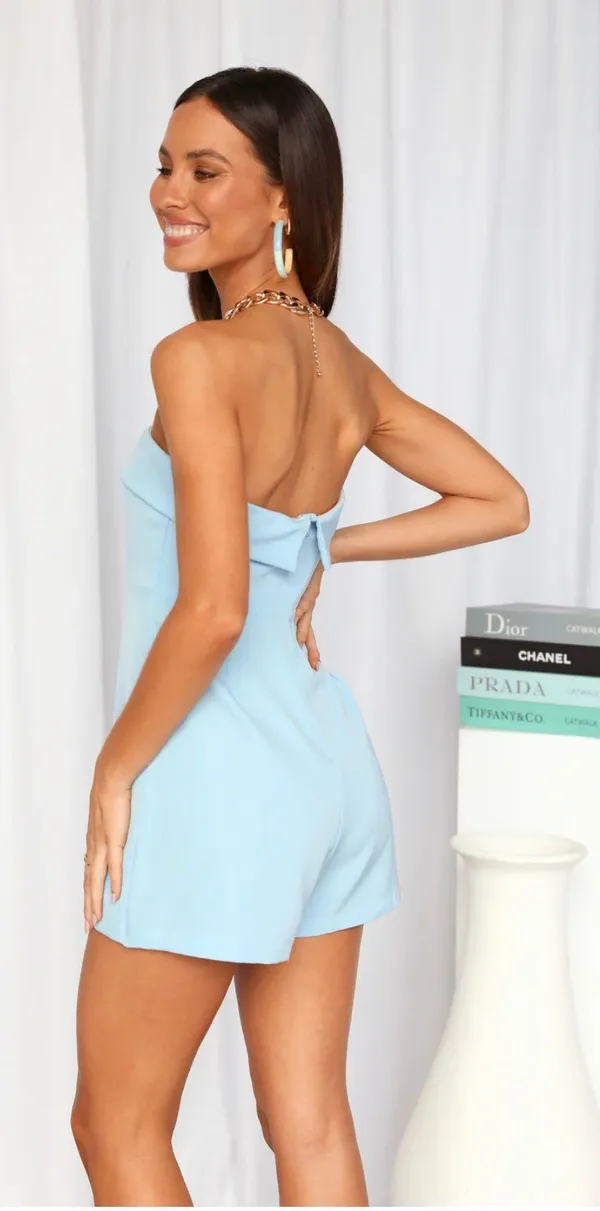 Hello Molly Blue Romper - Image 3