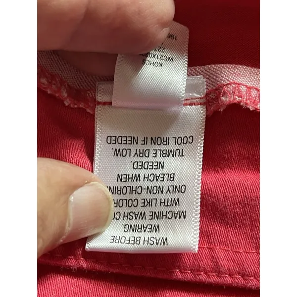 Croft & Barrow Effortless Stretch Skort Women’s 18 Regular Red Pull On Pockets - Image 12