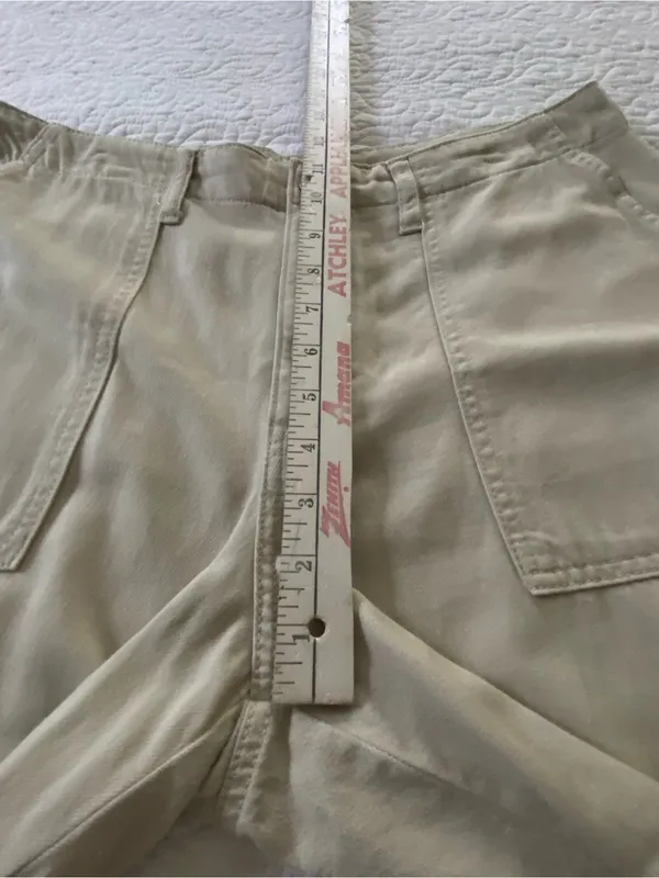 Time and Tru Wide-Leg High Waisted Pants in Beige Size 10 - Image 10
