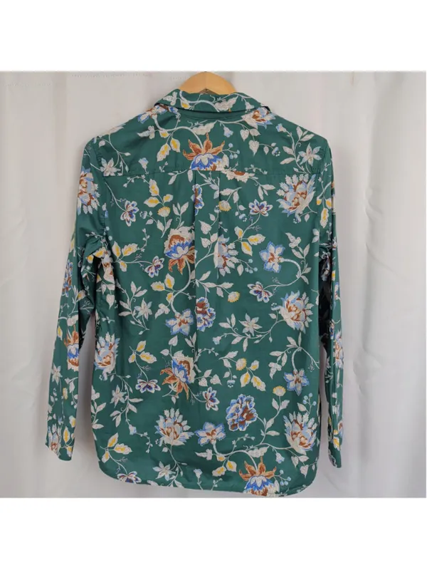 Ladies' Talbots Green Long Sleeve Button Down Shirt Large - Image 5