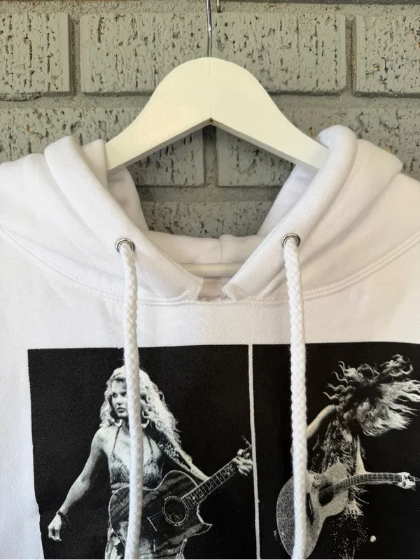 Taylor Swift The Eras Tour Collagw White HoodieSweatshirt Large Oversized Fit - Image 3