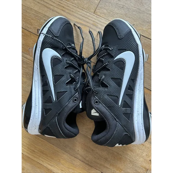 Nike Hyperdiamond 2 Pro Women Black White Metal Softball Cleats 856492-011 - Image 7
