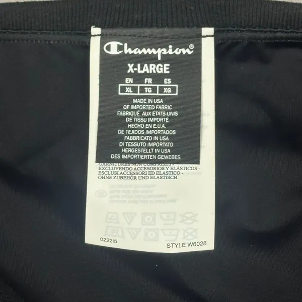Champion Womens Ribbed Tube Top Black Bandeau Logo Patch‎ XL W6028 NEW - Image 3
