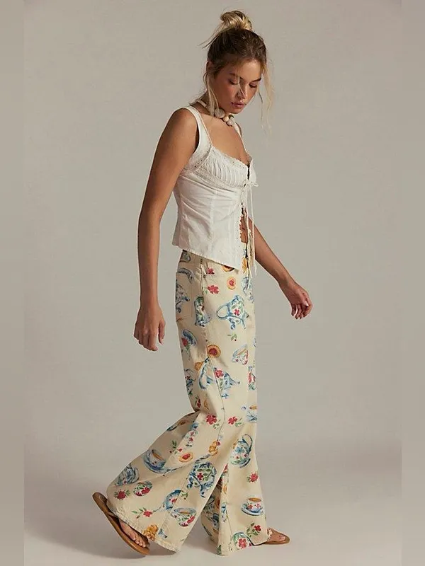 Free people Eden Printed Slouch Jeans - Image 4