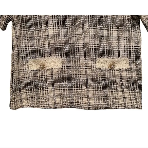 Designer Lea & Viola Tweed Top with Pearl Details Size Small Retail 110$ NWT - Image 15