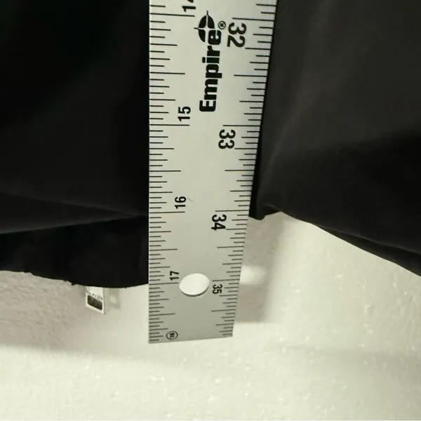 Tommy Hilfiger Coat Puffer Down Women XL Black Full Zip Faux Fur Hooded Long - Image 9