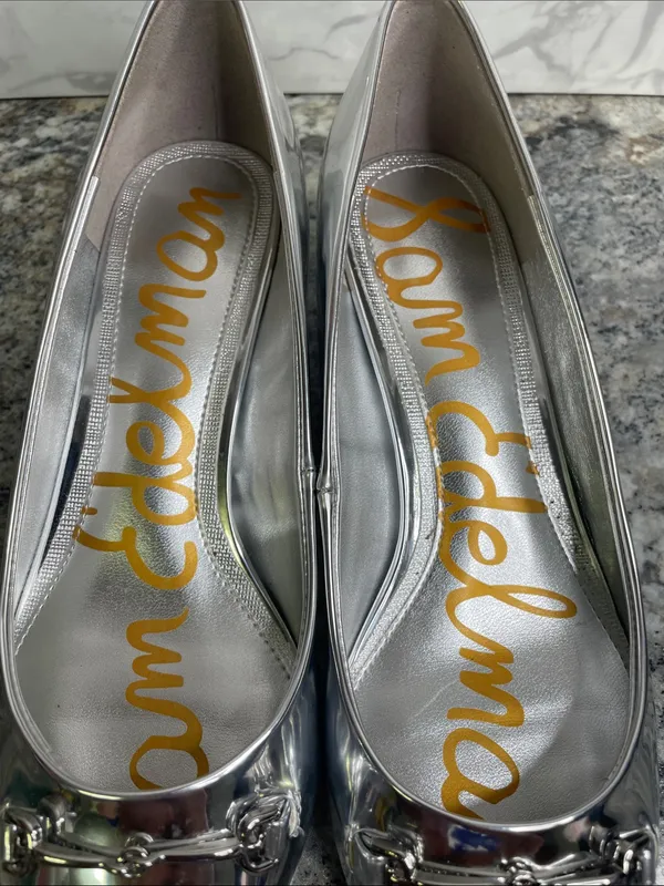 Sam Edelman Kaya 2 Women's Silver Pumps with dust bag - Image 7