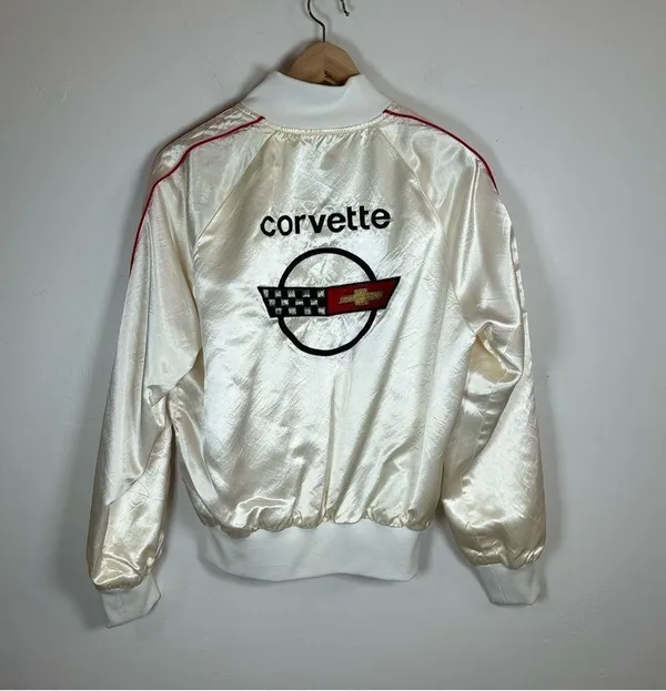 Vintage corvette racing team bomber jacket size small - Image 3