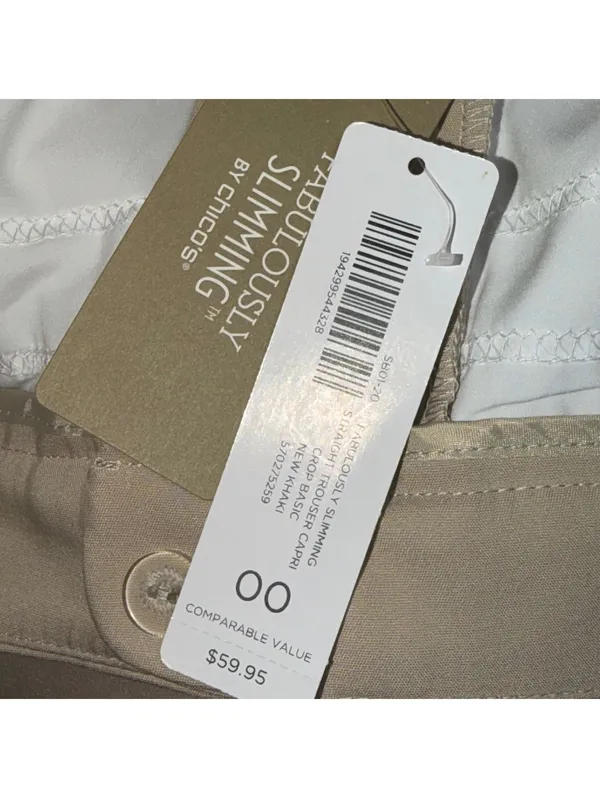 Chico’s Fabulously Slimming 00 Khaki Capri Pants NWT - Image 10